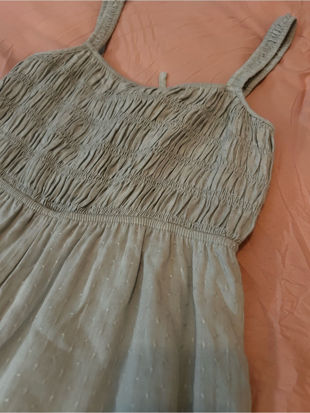 Le Lis Light Sage Green Smocked Romper. Size S. - Picture 3 of 7